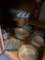 Kitchen cabinet of baking dishes and miscellaneous