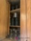 Kitchen cabinet all three shelves of glassware