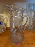 D-1 Cut glass water pitcher