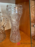 D-1 Cut glass flower vase