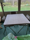 SR Card table and three folding chairs