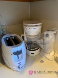 Kitchen toaster coffee pot and can opener