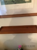 F1 wall shelf 24 inches long with metal fixtures