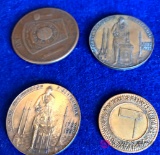 4- Tokens 2- washing ton Bicentennial 1732-1932