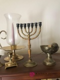 F1 Brass Assorted lot candle holders