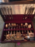 D1 1847 Rogers Bros. Silverplated set for 12 with extra serving pieces