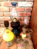 D1 Lot of Oil Lamps and parts