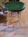 Painted wood stool