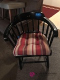 Black painted wooden chair