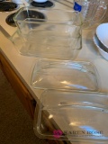 K Clear glass meatloaf dishes