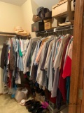 B1 Right side of the closet mostly men?s clothes hats shoes