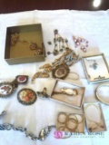 Assorted costume jewelry