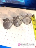 3 Obsolete 3 inch police hat badges