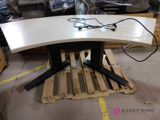 60-in x 30-in curved table with power x2