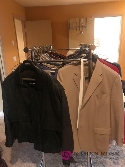 Rack of clothes and coats