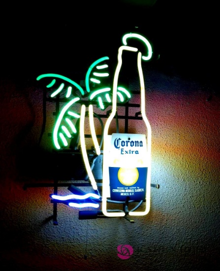Corona neon sign