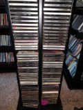 B2 approximately 90 CDs with rack