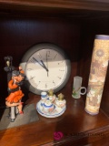 Kitchen clock figurine and miscellaneous