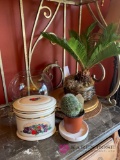 Household Decour platters plants and other miscellaneous