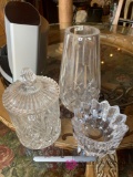 Clear glass vase canister