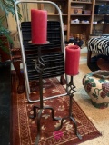 Rod iron candle stick holders