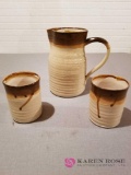 B - Pottery Pitcher and Cups