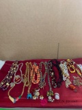 15 costume jewelry necklaces plus airings