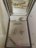 14k Rhinestone earrings
