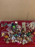 Costume jewelry lot clip on earrings bracelets rings