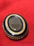 1860s Gold and black pin