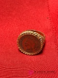 Gold filled Coin ring