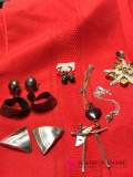 Assorted Sterling necklaces and ear rings