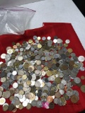 Large lot of foreign coins