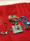 Sterling silver lot of Native American pieces