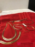 Assorted sterling silver necklaces and bracelets