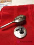 Sterling silver brush and compact