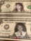 Lot of seven celebrity dollar bills