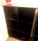 Black cube storage shelf