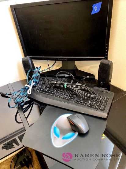 22 inch Alienware monitor and keyboard