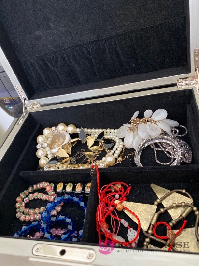 In office, jewelry box with costume jewelry