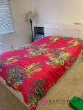 B2 White bed with under storage plus matching dresser