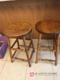 Pair of Handmade Amish Kitchen stools