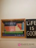 Framed puzzle and life is good decorative sign