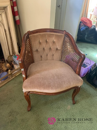 LR Vintage sit in chair with cane sides