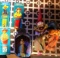 Vintage cowboy whistles,finger puppets,and clown game(basement)