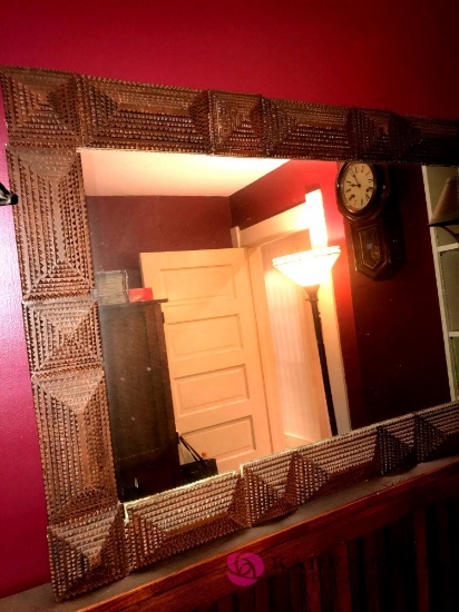 Tramp Art Hanging Mirror