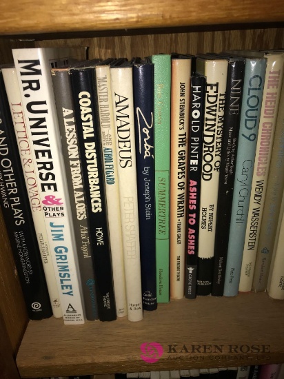 Shelf of reading books