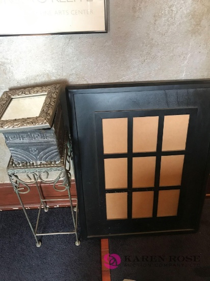 2- picture frames and plant stand