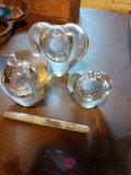 Four signed paper weights (basement)