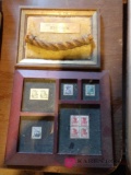 1828 stage theater artifact and stamps (basement)